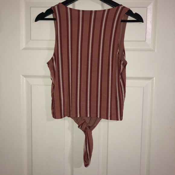 Dynamite striped tank top with tie bottom - Picture 2 of 2